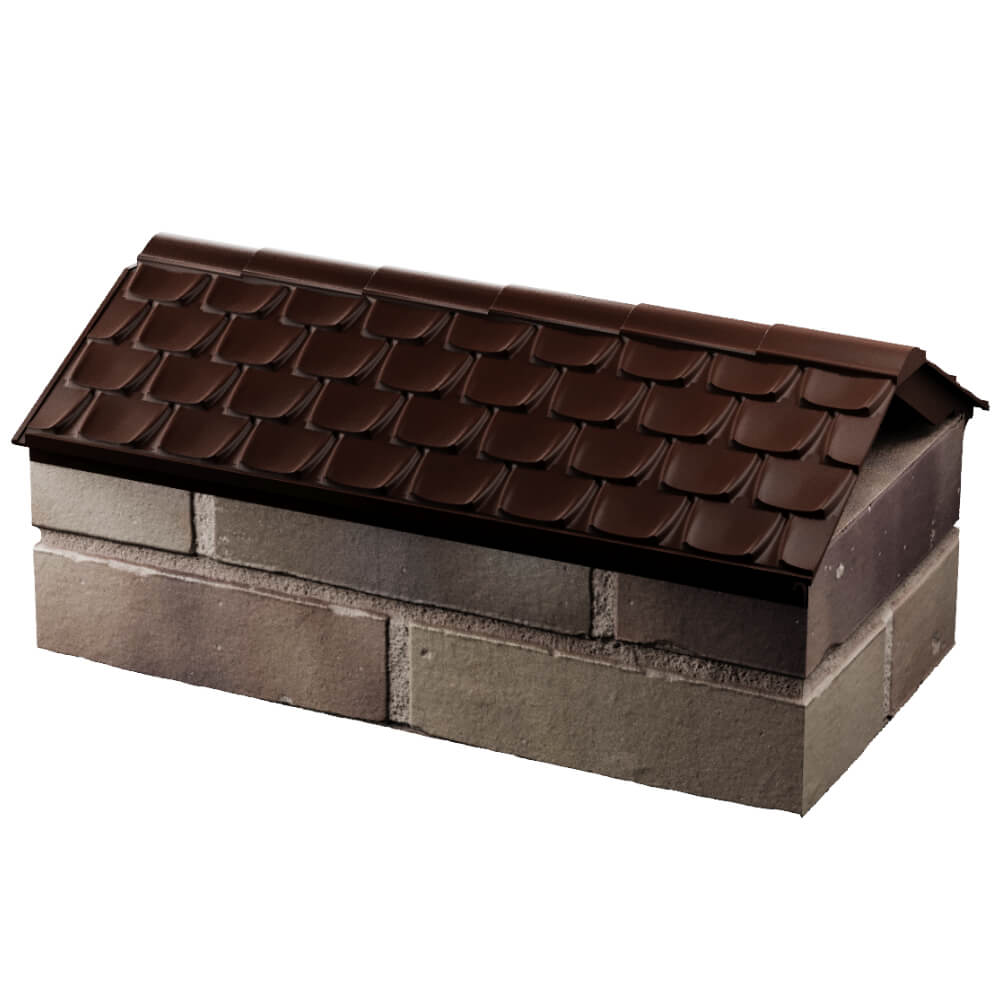 Парапет Zking Эльбрус Коричневый с посадкой на 1 кирпич (255мм) в Кимрах фото