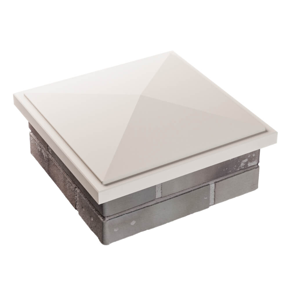 Колпак Zking БонаМоно Бежевый на столб 1.5х1.5 кирпича (385х385, 400х400мм) в Кимрах фото