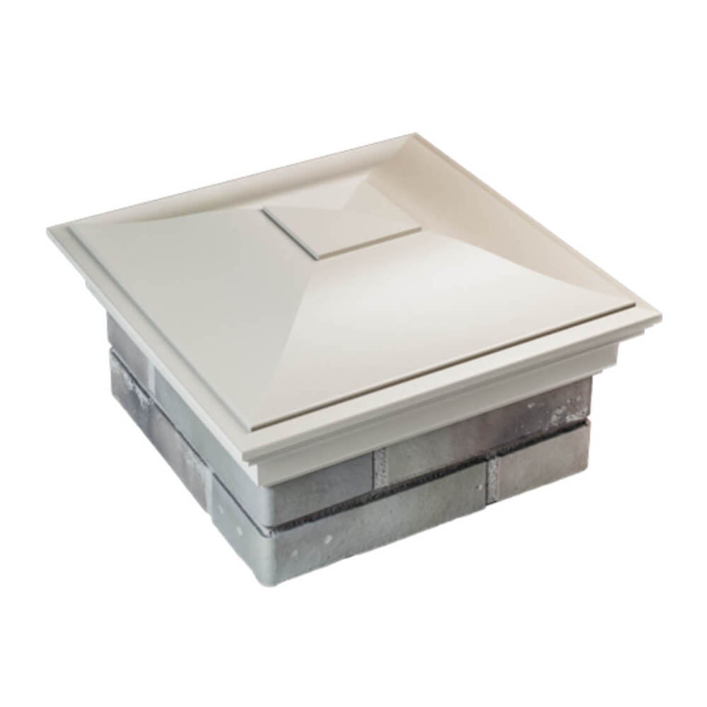 Колпак Zking Монблан Бежевый на столб 1.5х1.5 еврокирпича 0.7НФ (355х355мм)