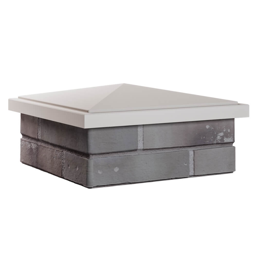 Колпак Zking БонаМоно Бежевый на столб 1.5х1.5 кирпича (385х385, 400х400мм) в Кимрах фото