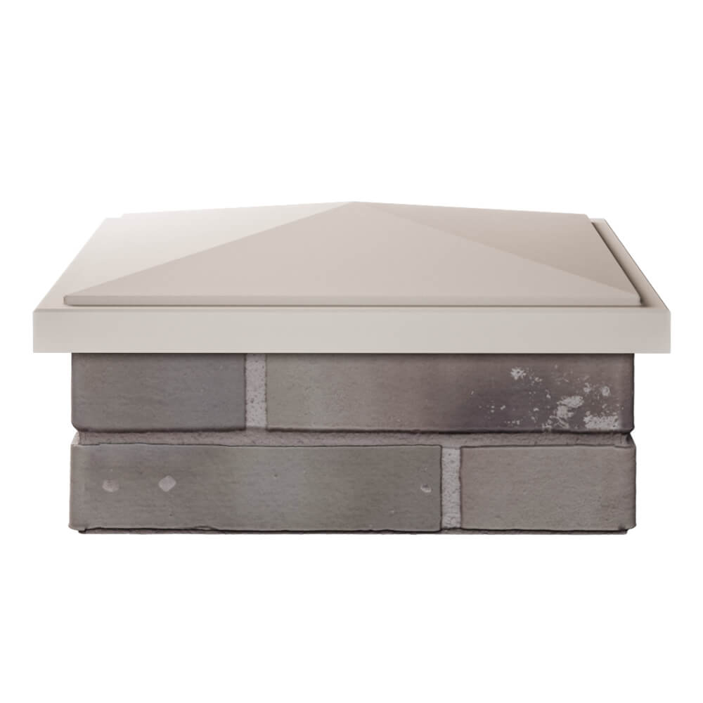 Колпак Zking БонаМоно Бежевый на столб 1.5х1.5 кирпича (385х385, 400х400мм) Кимры фото