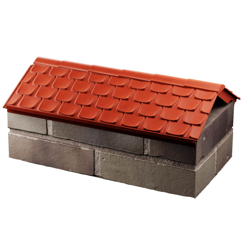 Парапет Zking Эльбрус Красный с посадкой на 1 кирпич (255мм) в Кимрах фото