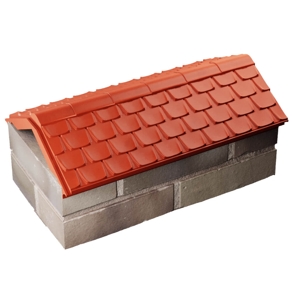 Парапет Zking Эльбрус Красный с посадкой на 1 кирпич (255мм) в Кимрах фото
