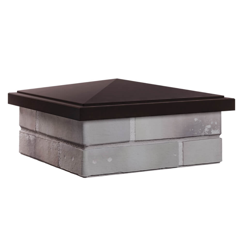 Колпак Zking БонаМоно Коричневый на столб 1.5х1.5 кирпича (385х385, 400х400мм) в Кимрах фото