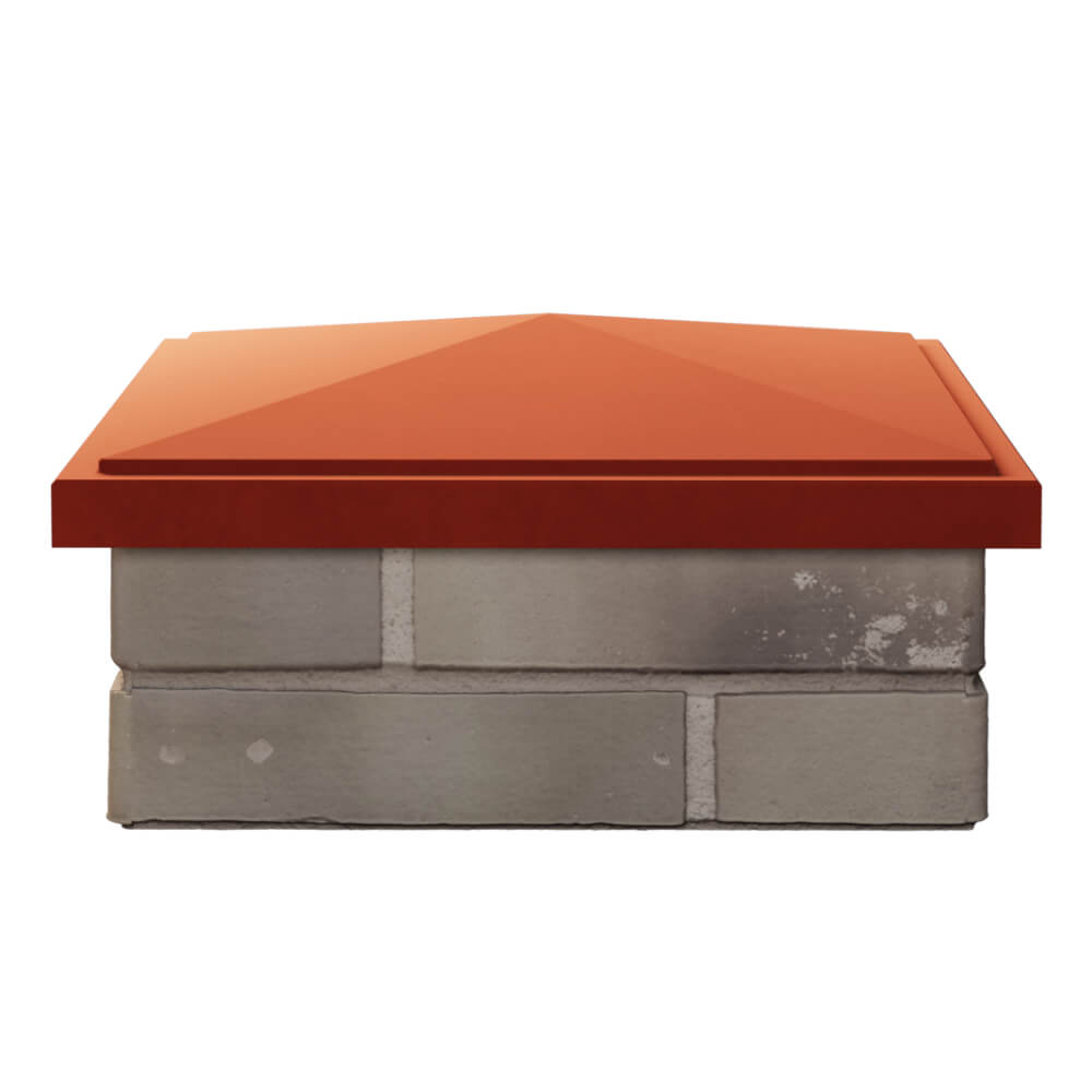 Колпак Zking БонаМоно Красный на столб 1.5х1.5 кирпича (385х385, 400х400мм) Кимры фото
