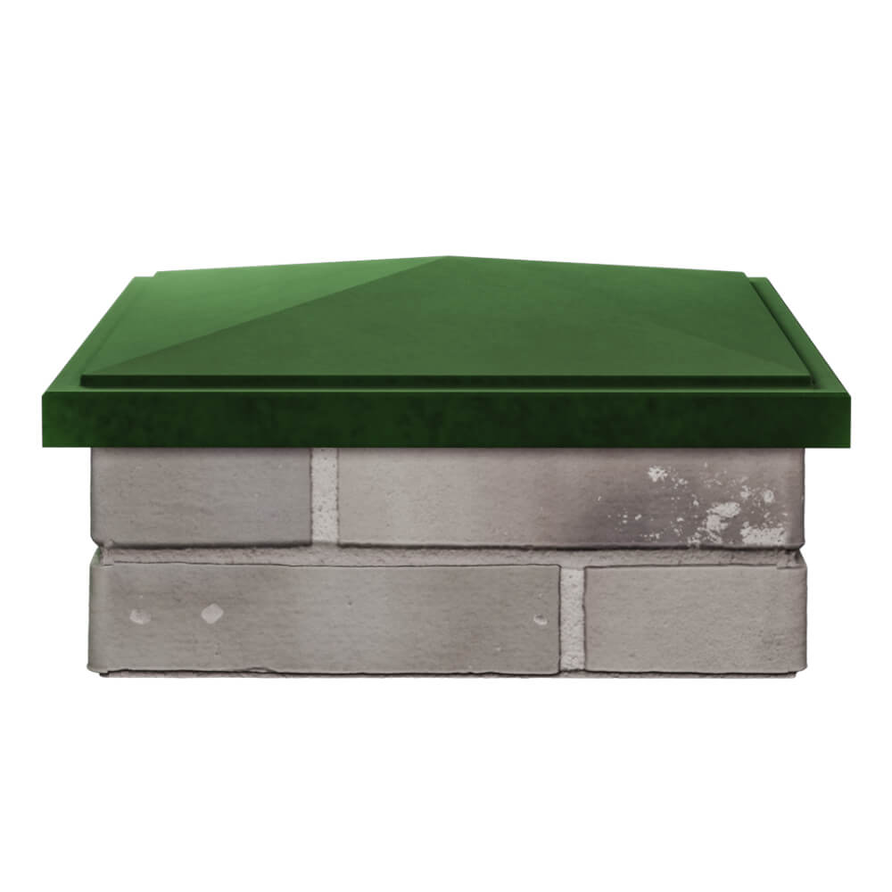 Колпак Zking БонаМоно Зеленый на столб 1.5х1.5 кирпича (385х385, 400х400мм) Кимры фото