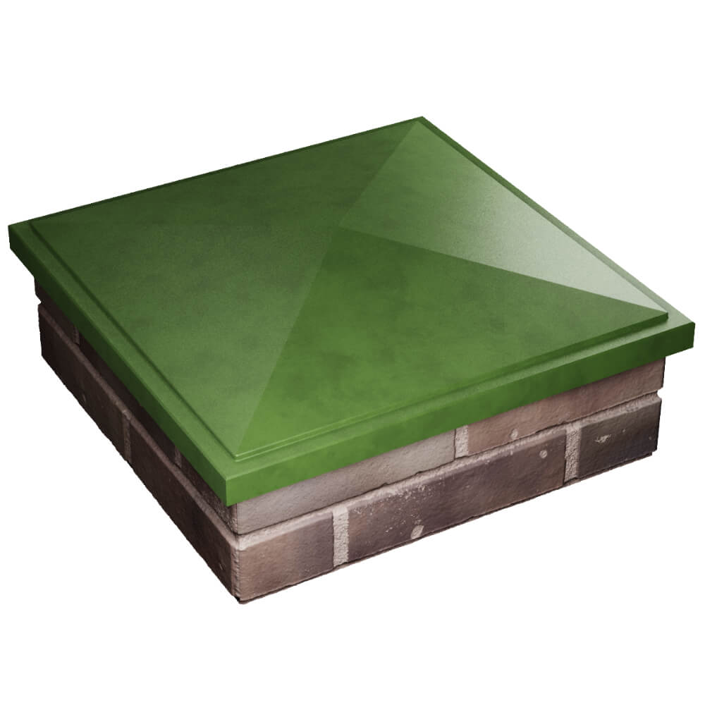 Колпак Zking БонаМоно Зеленый на столб 2х2 кирпича (515х515, 530х530мм) в Кимрах фото