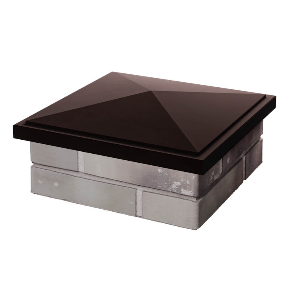 Колпак Zking БонаМоно Коричневый на столб 1.5х1.5 кирпича (385х385, 400х400мм) в Кимрах фото