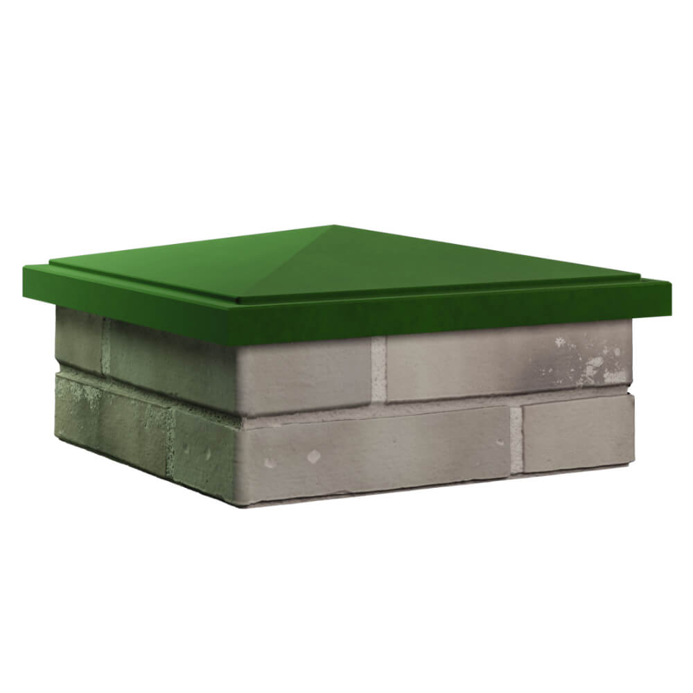 Колпак Zking БонаМоно Зеленый на столб 1.5х1.5 кирпича (385х385, 400х400мм) в Кимрах фото