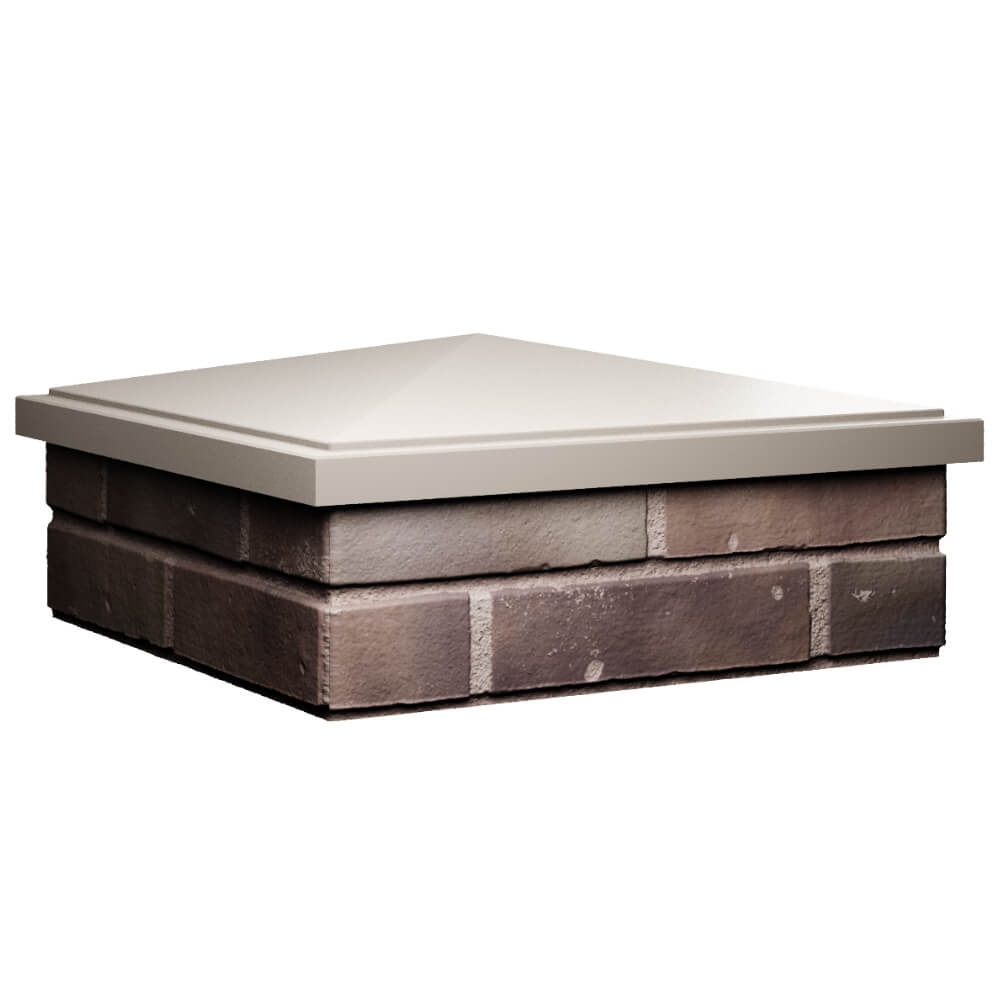 Колпак Zking БонаМоно Бежевый на столб 2х2 кирпича (515х515, 530х530мм) в Кимрах фото