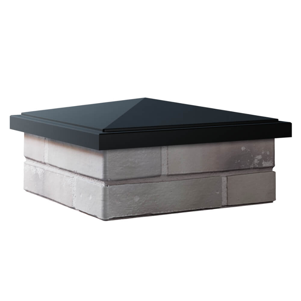 Колпак Zking БонаМоно Черный на столб 1.5х1.5 кирпича (385х385, 400х400мм) в Кимрах фото