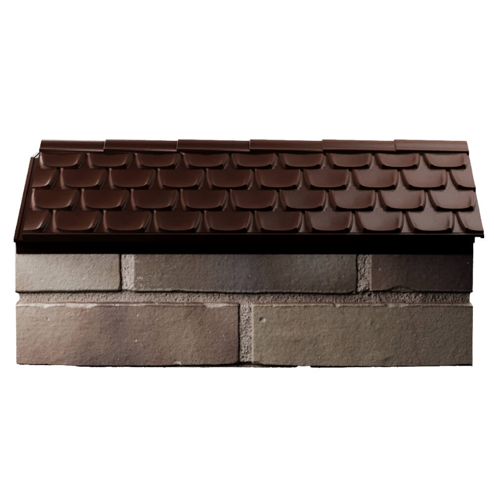 Парапет Zking Эльбрус Коричневый с посадкой на 1 кирпич (255мм) в Кимрах фото