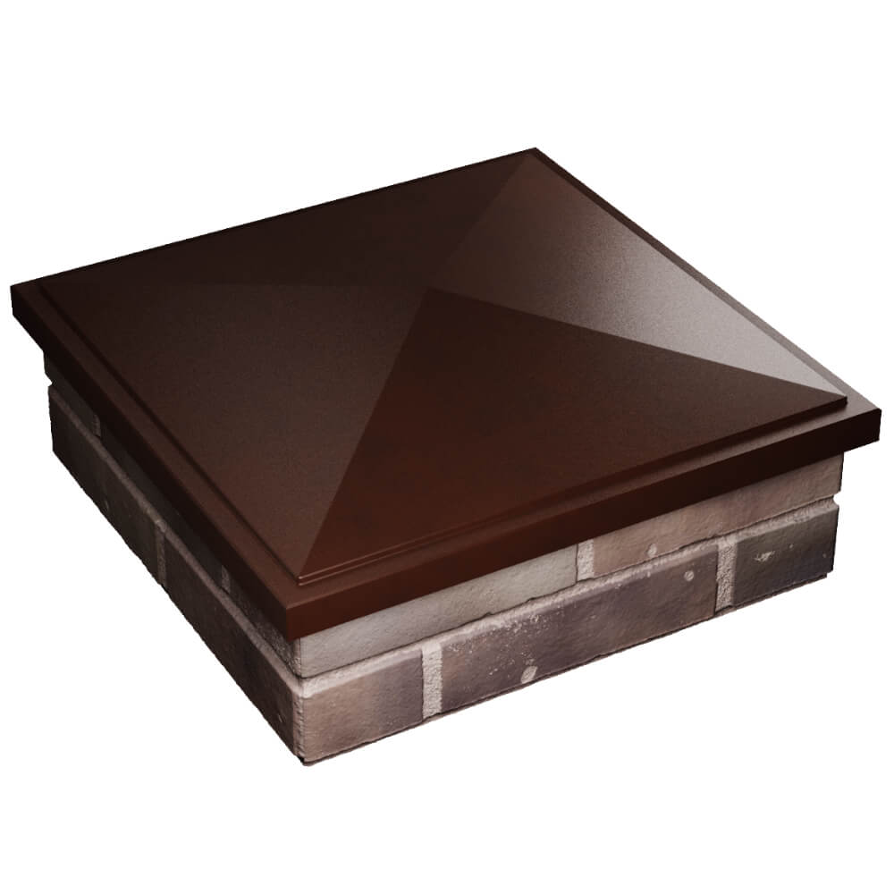 Колпак Zking БонаМоно Коричневый на столб 2х2 кирпича (515х515, 530х530мм) в Кимрах фото