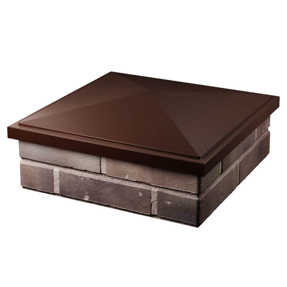 Колпак Zking БонаМоно Коричневый на столб 2х2 кирпича (515х515, 530х530мм) в Кимрах фото