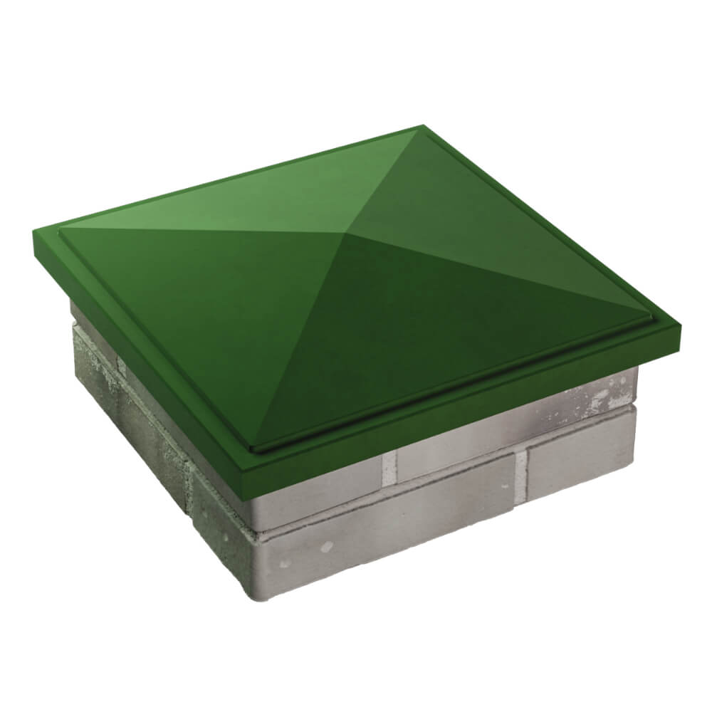 Колпак Zking БонаМоно Зеленый на столб 1.5х1.5 кирпича (385х385, 400х400мм) в Кимрах фото