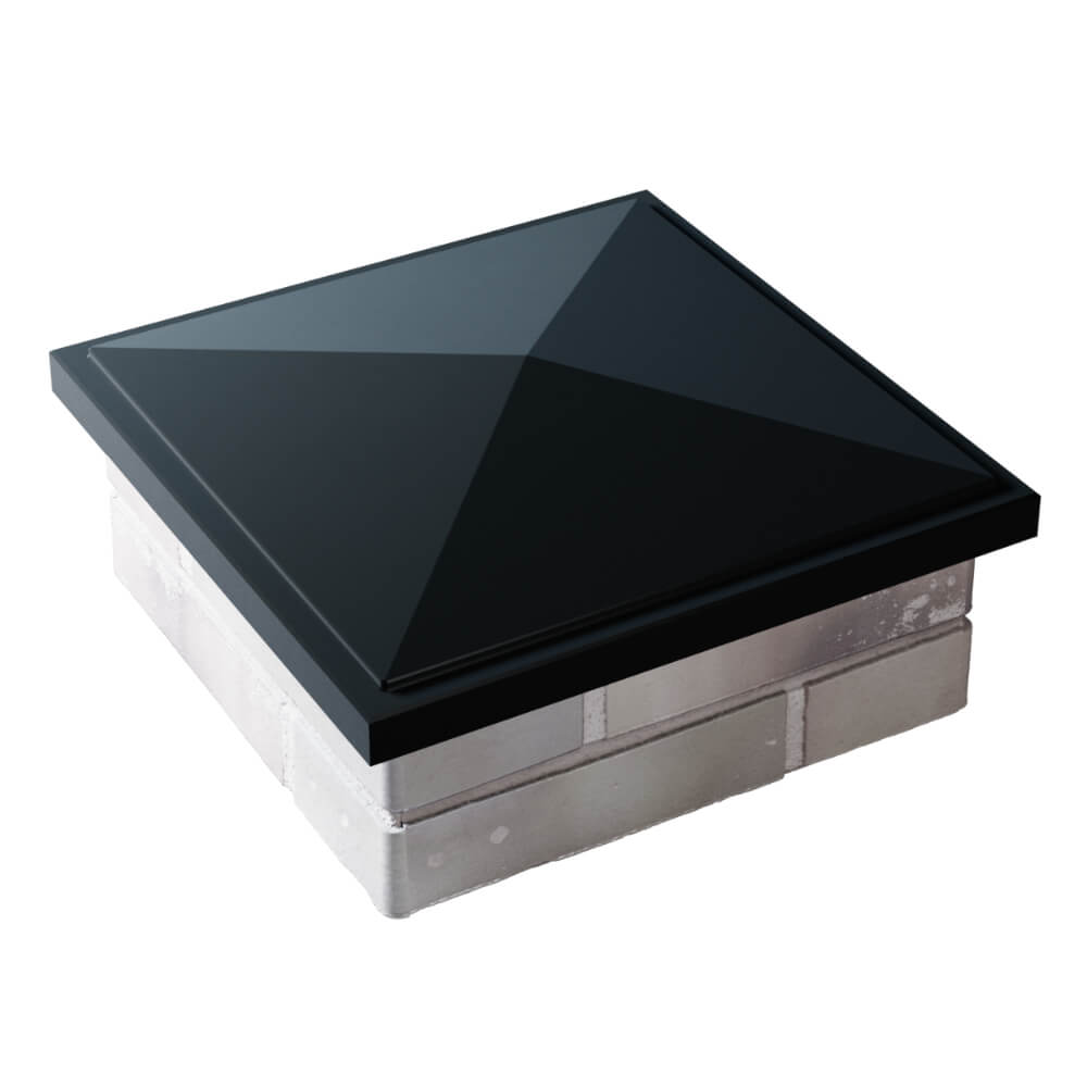 Колпак Zking БонаМоно Черный на столб 1.5х1.5 кирпича (385х385, 400х400мм) в Кимрах фото