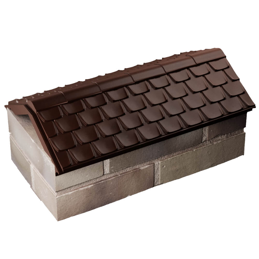 Парапет Zking Эльбрус Коричневый с посадкой на 1 кирпич (255мм) в Кимрах фото