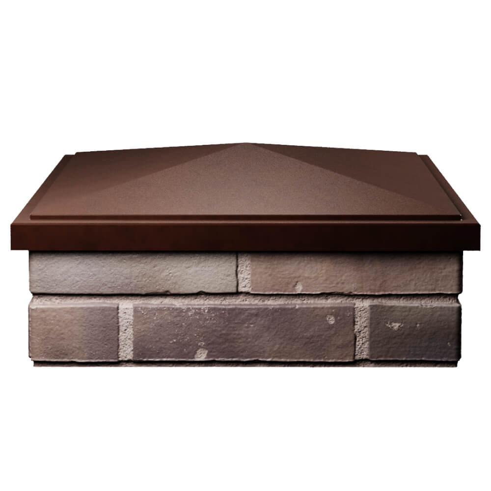Колпак Zking БонаМоно Коричневый на столб 2х2 кирпича (515х515, 530х530мм) Кимры фото