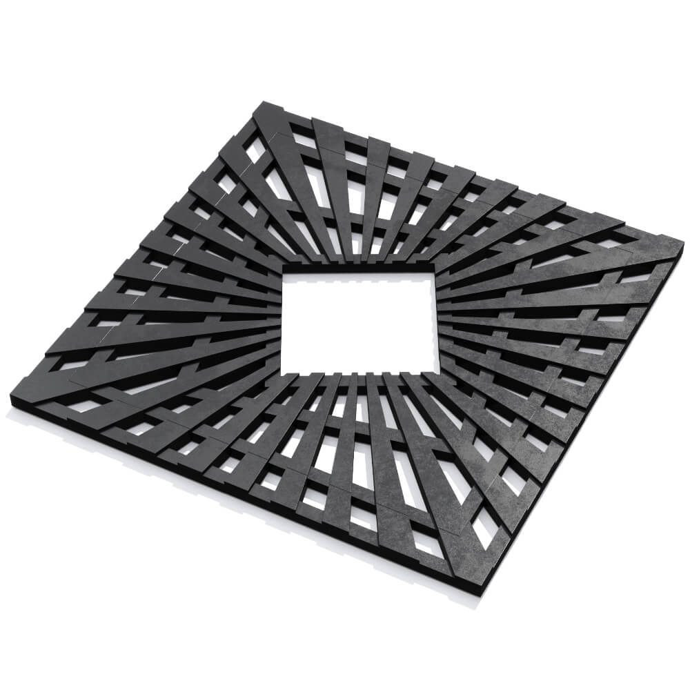 Приствольная решетка для дерева ZKING ATMOSPHERE 1.2х1.2м Черная