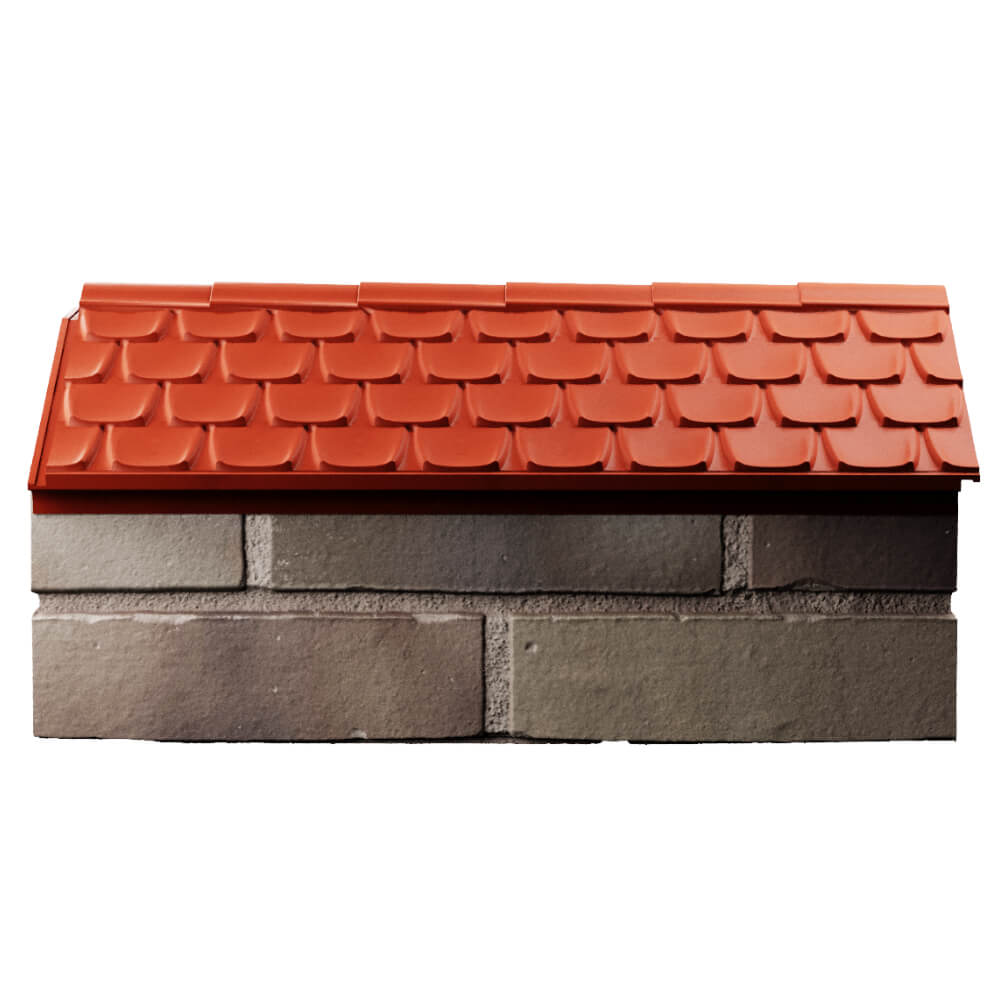 Парапет Zking Эльбрус Красный с посадкой на 1 кирпич (255мм) в Кимрах фото